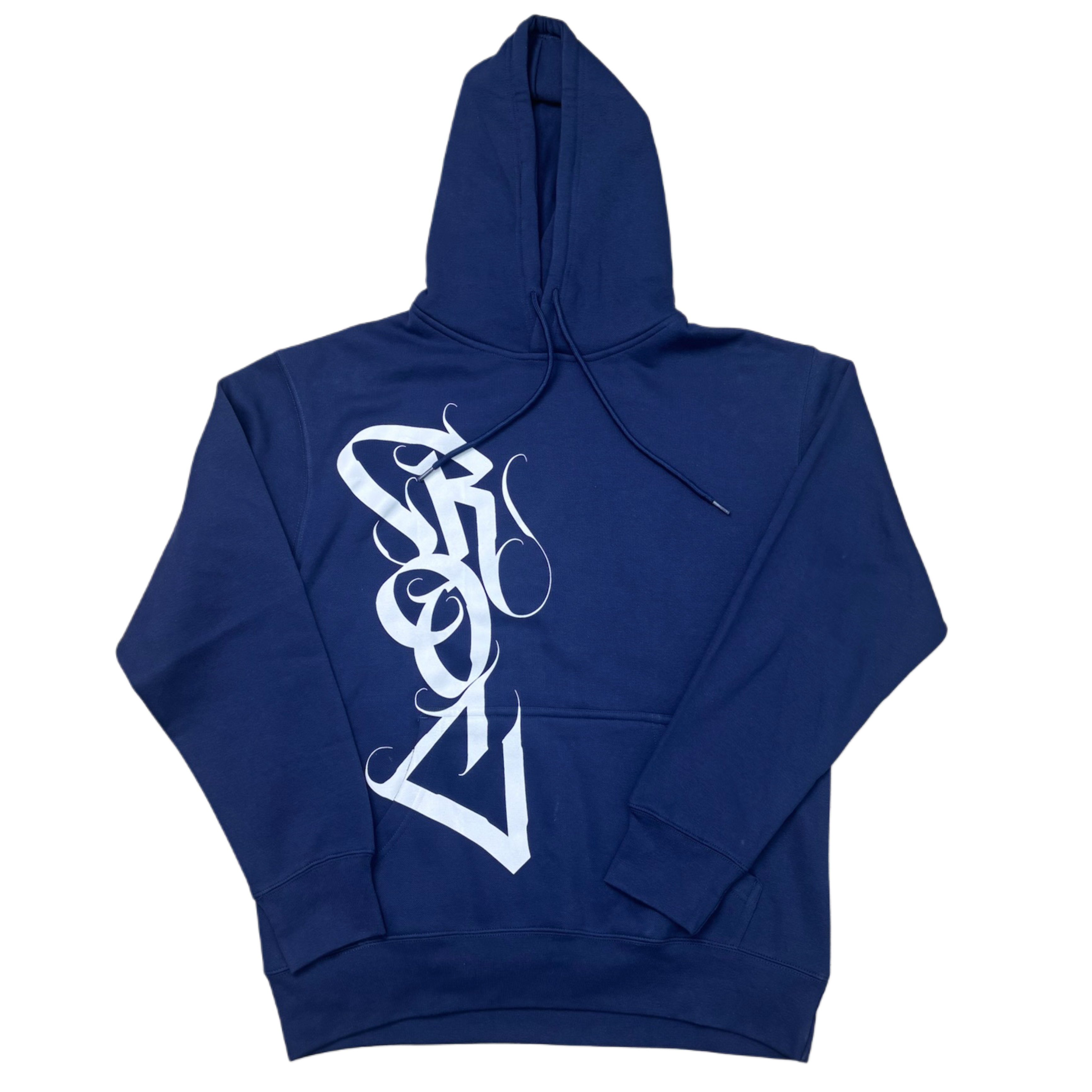 RICH OFF CUSTYS LOGO HOODIE NAVY