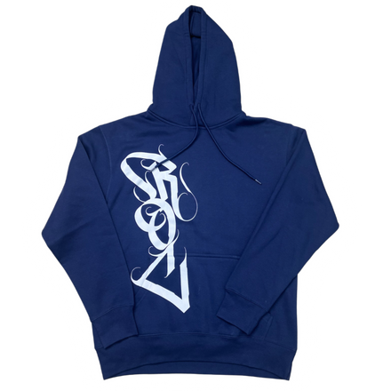 RICH OFF CUSTYS LOGO HOODIE NAVY