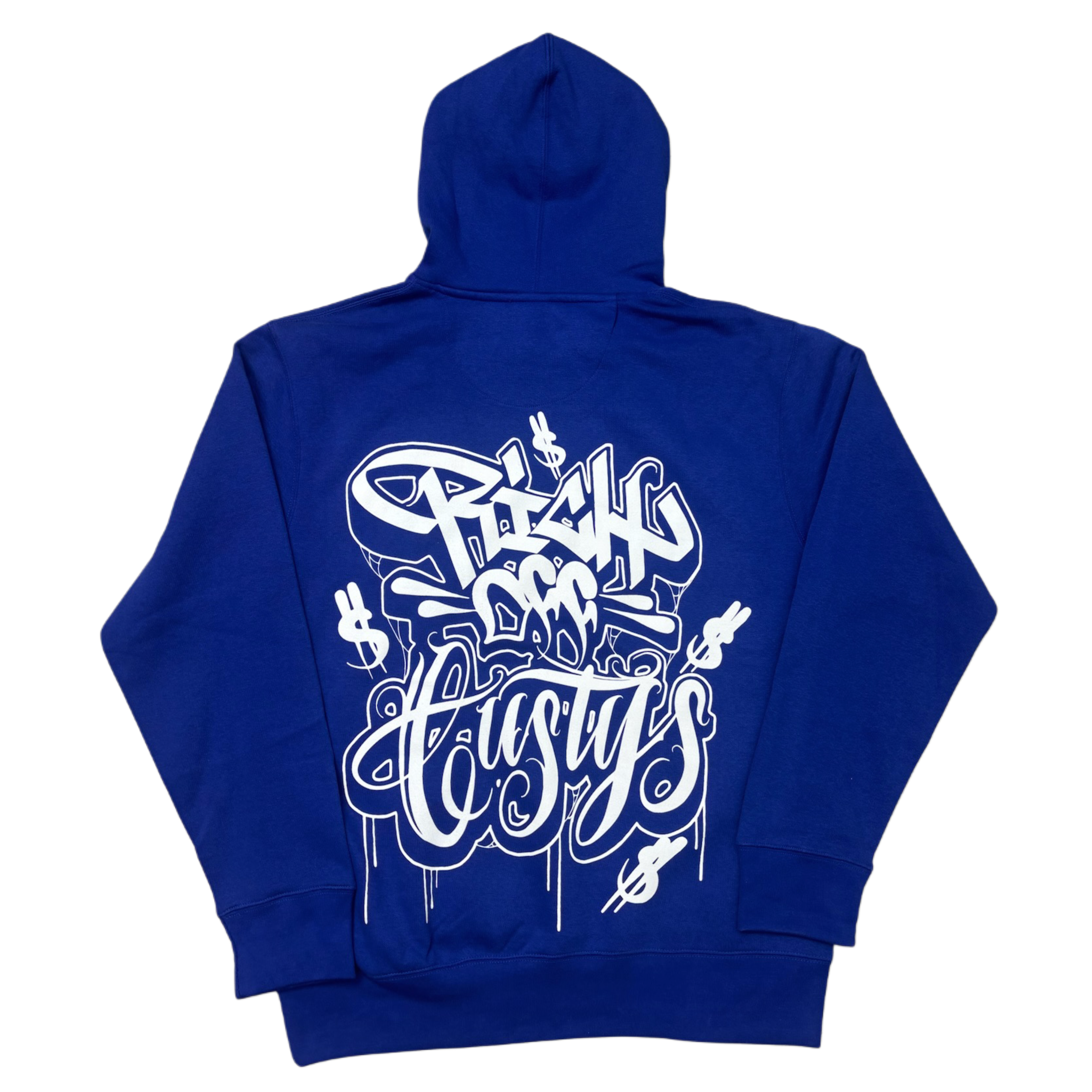RICH OFF CUSTYS LOGO HOODIE BLUE