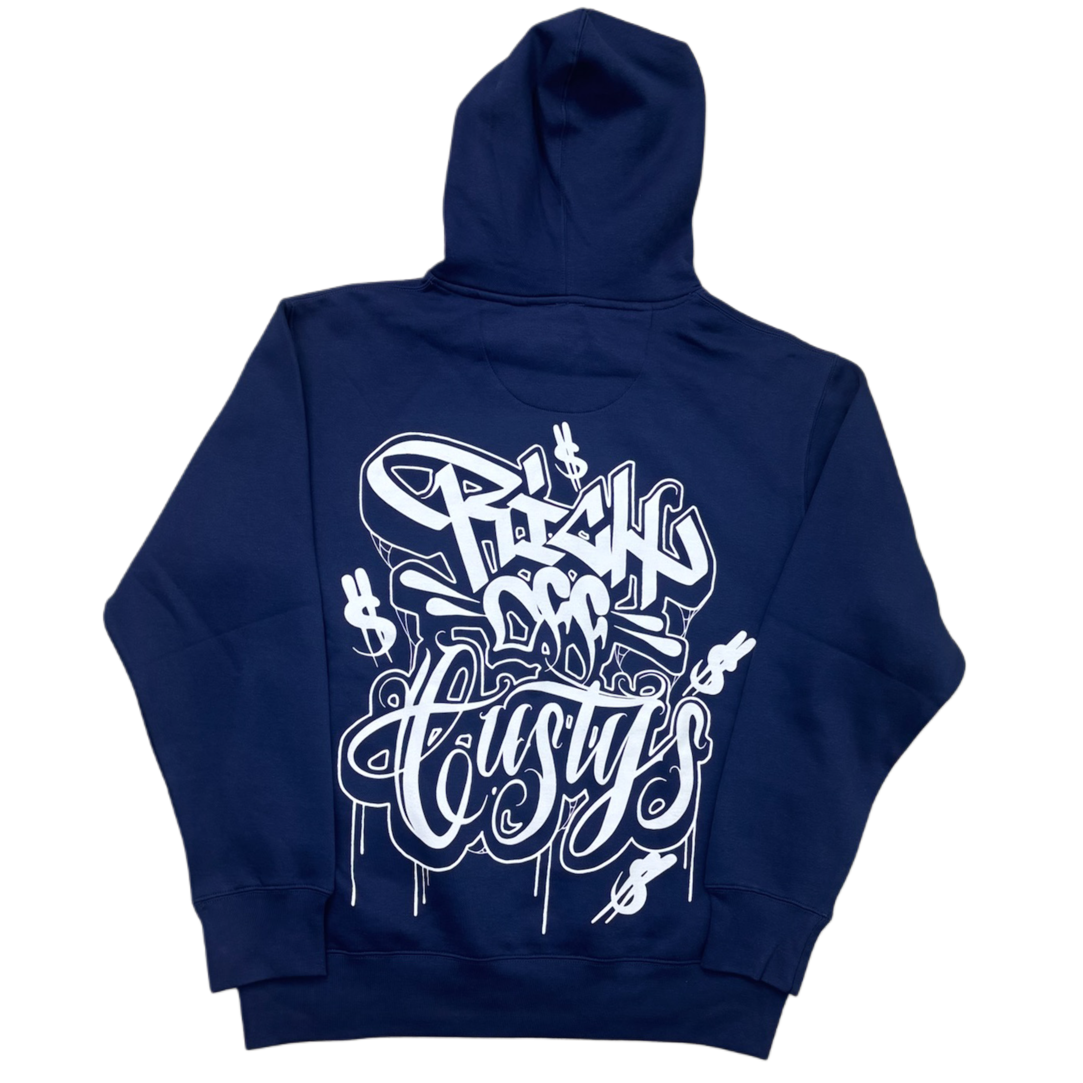 RICH OFF CUSTYS LOGO HOODIE NAVY